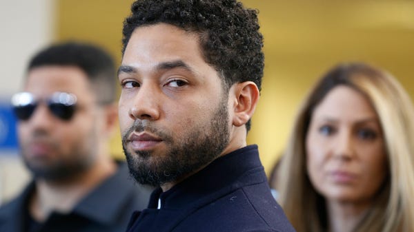 Actor Jussie Smollett after his court appearance...