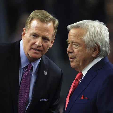 Patriots owner Robert Kraft, right, could be...