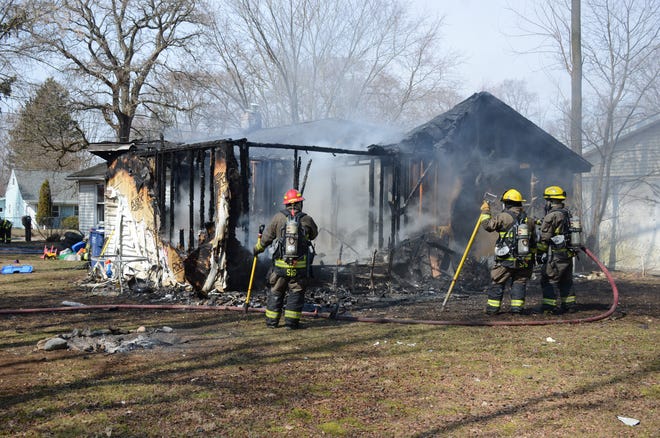 Fire on Thursday heavily damaged a home in Bedford Township.