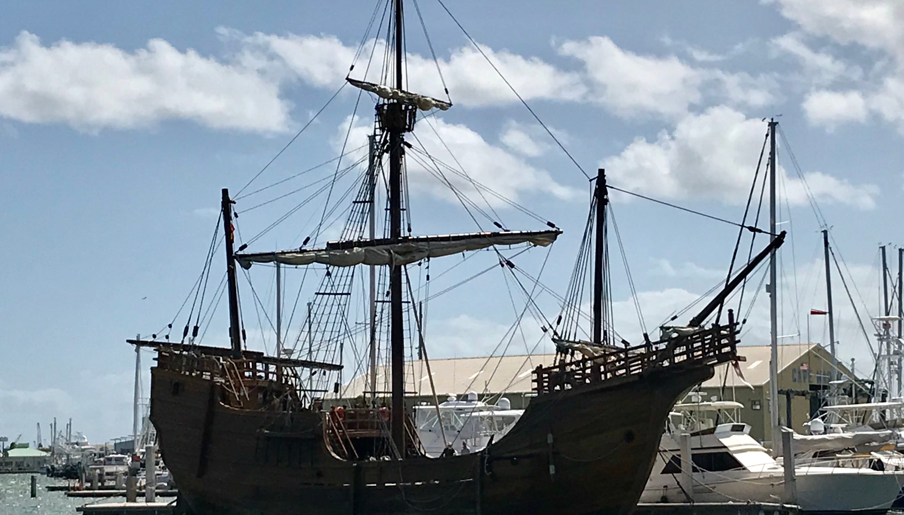 Santa Maria Replica At Port Nina Pinta Heading To Vero Beach