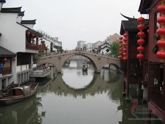 Qibao is an ancient water town.