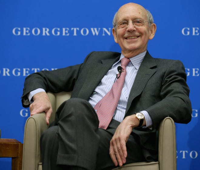 Supreme Court Associate Justice Stephen Breyer participates in a panel at the Gewirz Student Center on the campus of Georgetown University Law Center in 2014.
