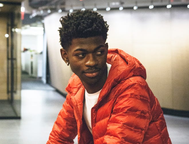 This undated image provided by Columbia Records shows rapper Lil Nas X, whose viral hit “Old Town Road” was removed from Billboard's country charts because they said it wasn’t country enough