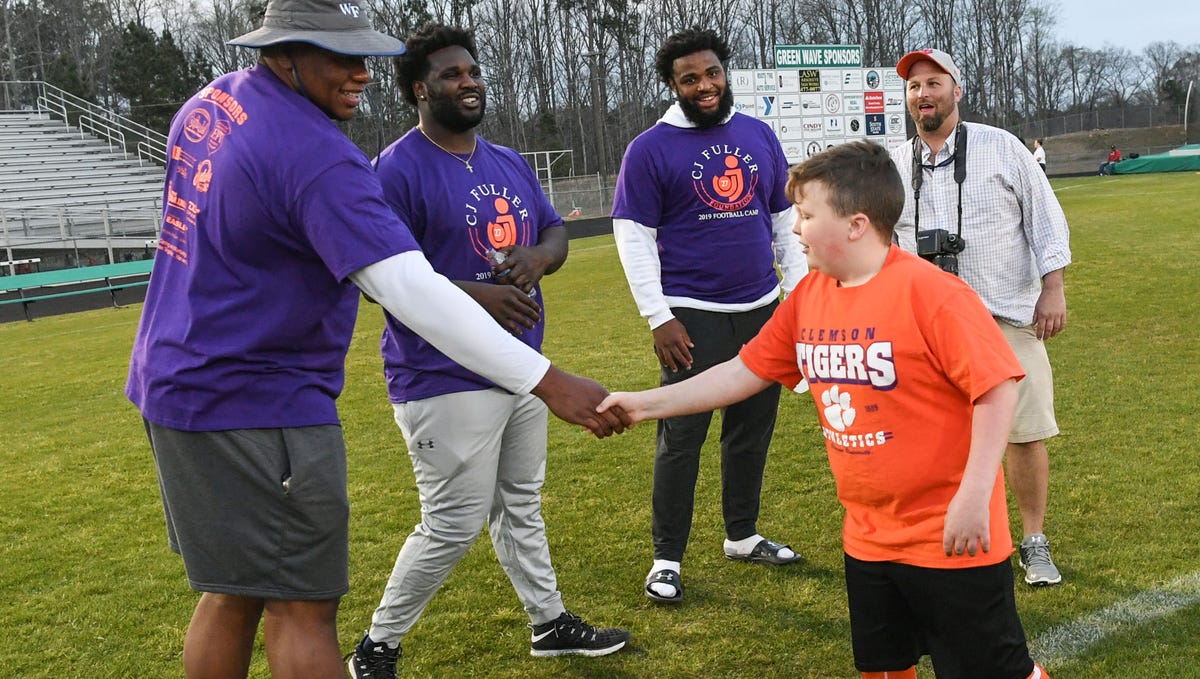 Cj Fuller Football Camp At Easley High School