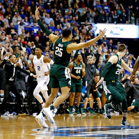Michigan State Spartans forward Kenny Goins (25)...