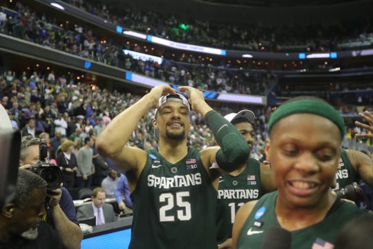 Michigan State's Kenny Goins cries tears of joy, again
