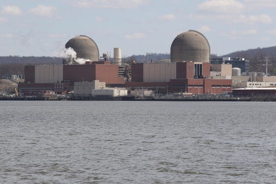 Indian Point Energy Center in Buchanan, viewed from Tomkins Cove on Tuesday, April 2, 2019.