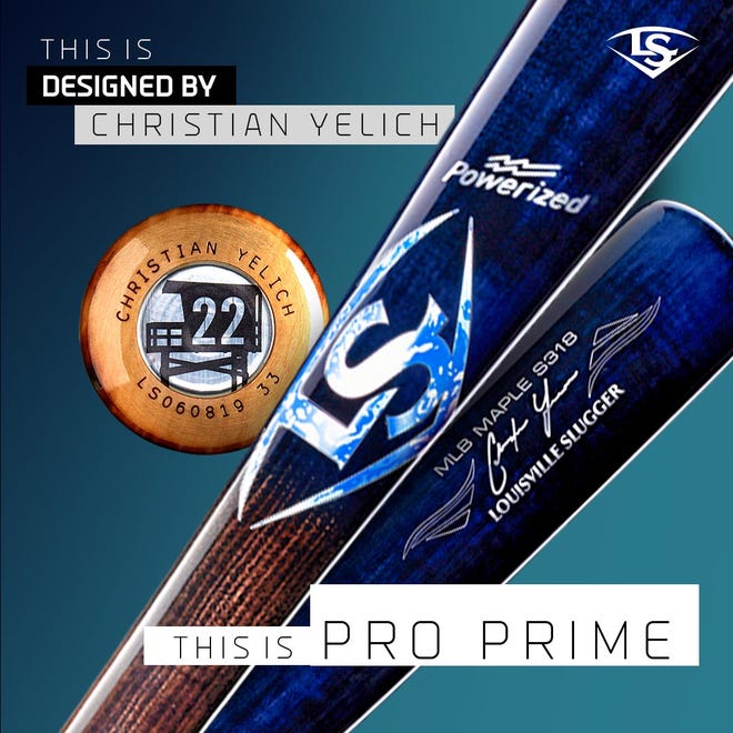 Christian Yelich's Pro Prime bat is inspired by the California beach.