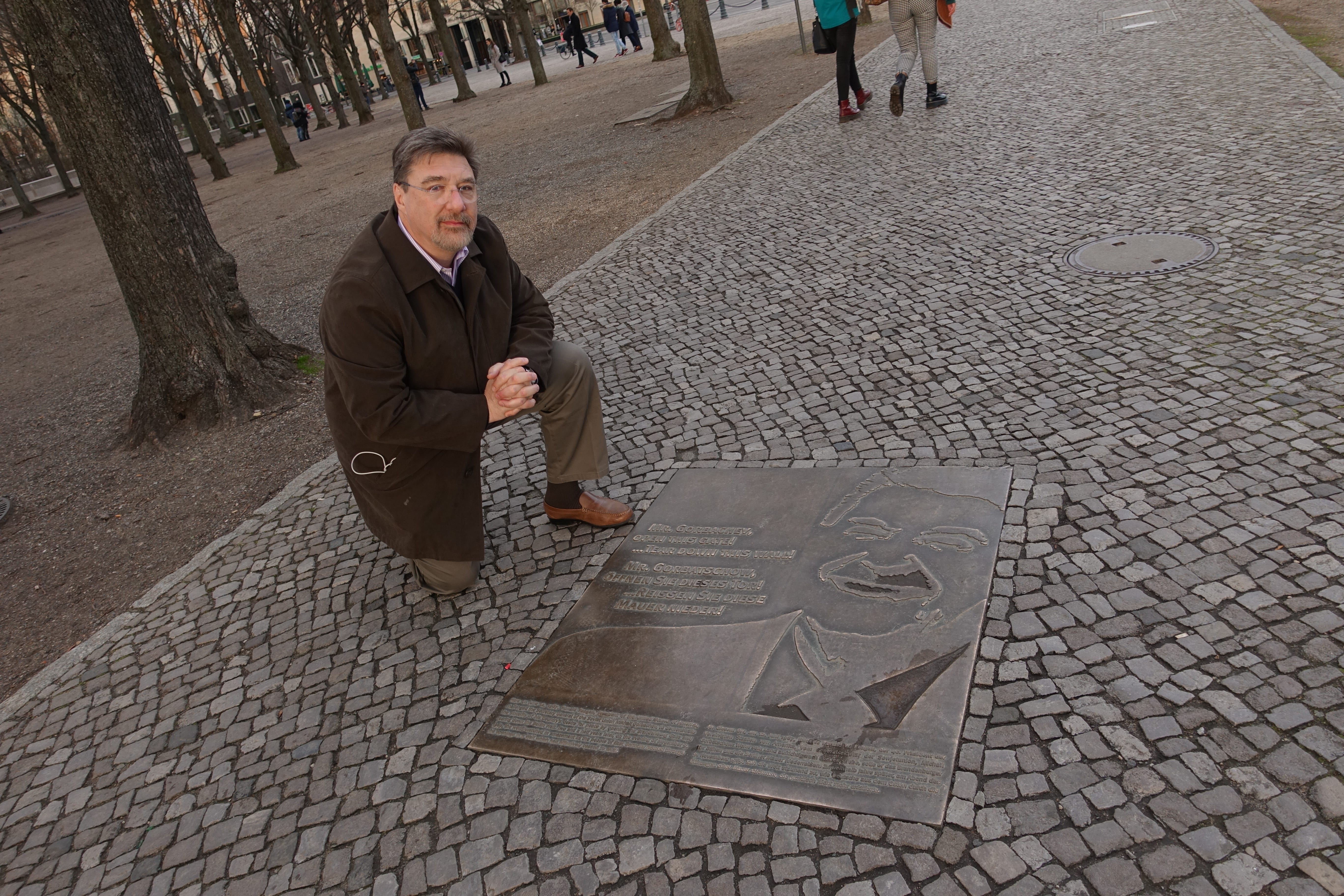 Author in Berlin on March 26, 2019, at a memorial to President Ronald Reagan where he gave his 