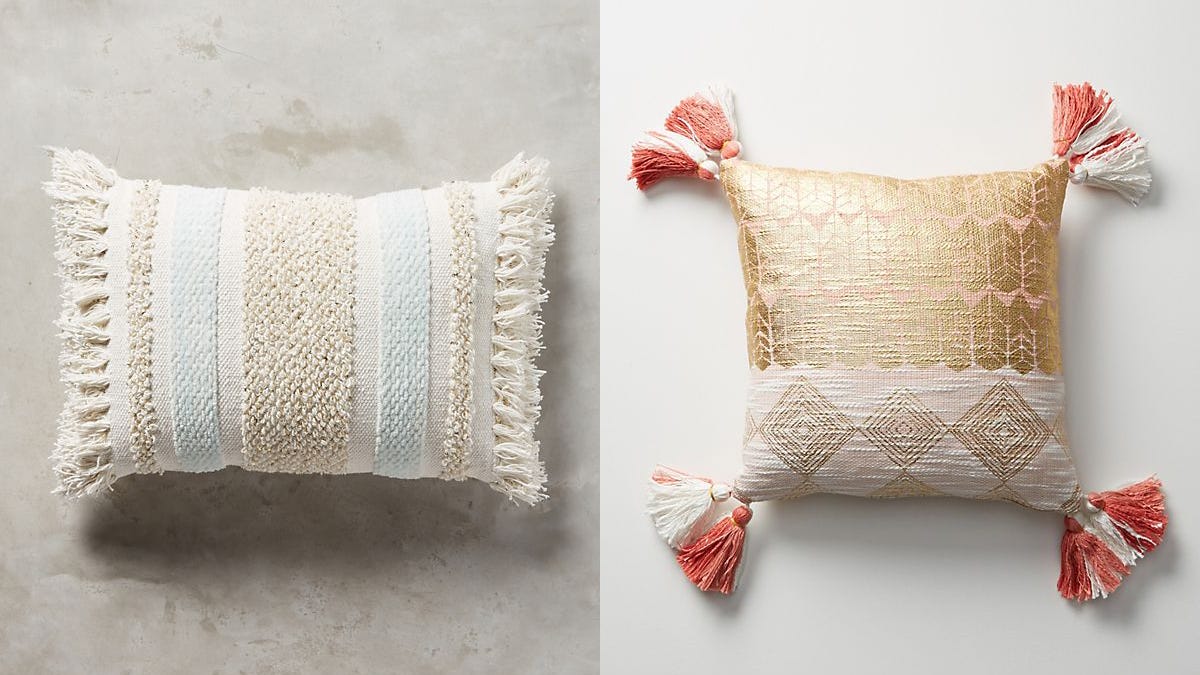 anthropologie lumbar pillow
