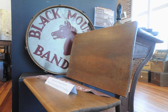 A drum from the the former Black Mountain High School can be found in the second floor gallery of the Swannanoa Valley Museum and History Center. The high school merged with Swannanoa High School in 1955 to form Charles D. Owen High School, where Black Mountain Dark Horses and Swannanoa Warriors were combined to create the Warhorses.