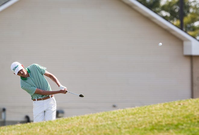 Yorktown's Carson Orr, shown here earlier this season, earned medalist honors Saturday at the Delaware County Tournament.