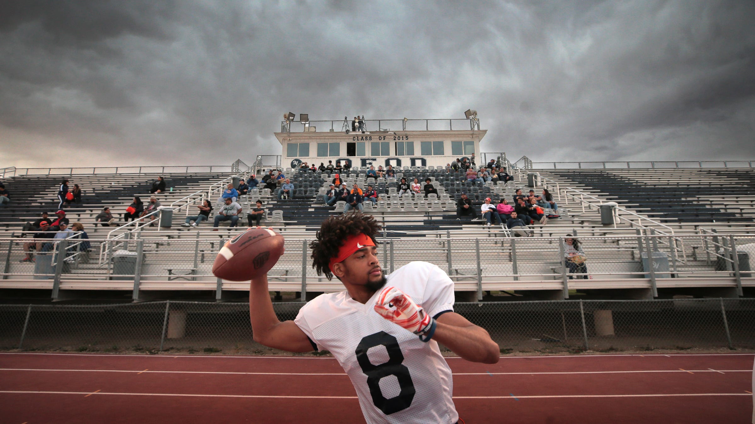 Utep Miners Football Team Practices At Del Valle High School