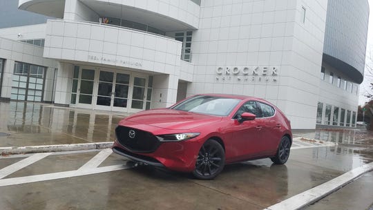 Work of art. With its gorgeous, organic lines and Soul Red paint, the 2019 Mazda 3 belongs in a museum. Here it is in front of Sacramento's Crocker Museum.