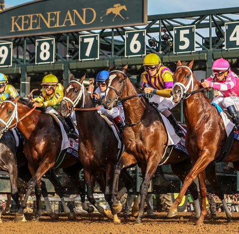 The start of the Toyota Blue Grass Stakes at...