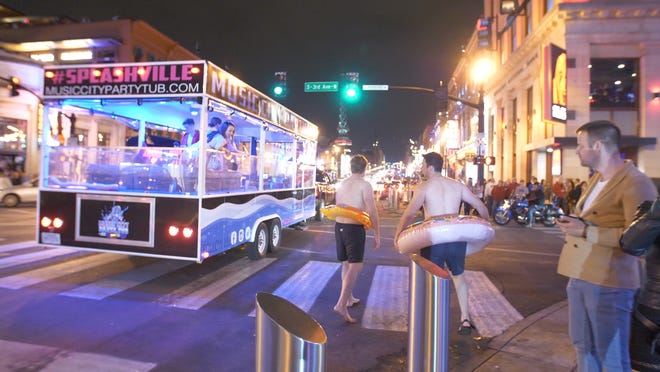 Music City Party Tub, a hot tub on wheels, is downtown Nashville's newest party vehicle.