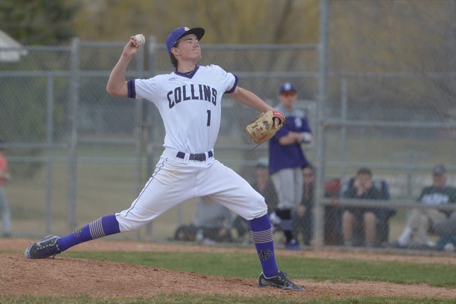 Pitcher Jonah Meadows, shown during an April 8, 2019, game against Denver South, and his teammates on the Fort Collins High School baseball team will face Rocky Mountain in their annual cross-town rivalry game at City Park at 6:30 p.m. Tuesday.