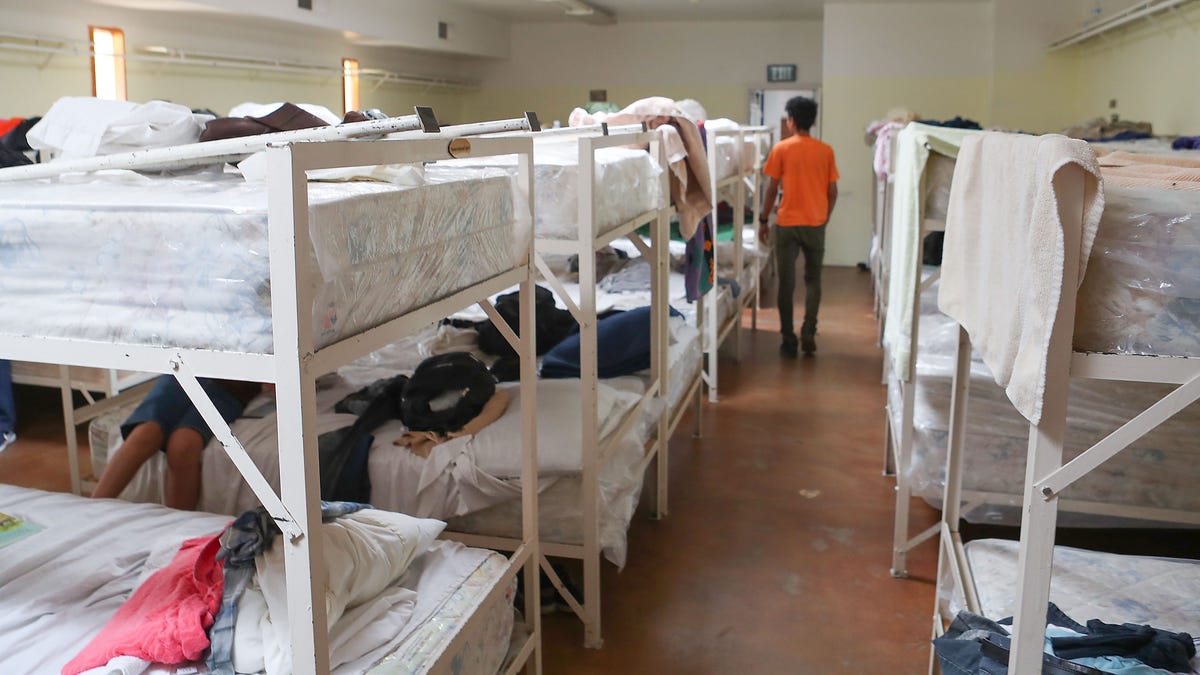 The dormitory at Our Lady of Soledad Church in Coachella where a group of asylum seekers from Guatemala is being housed, April 8, 2019.