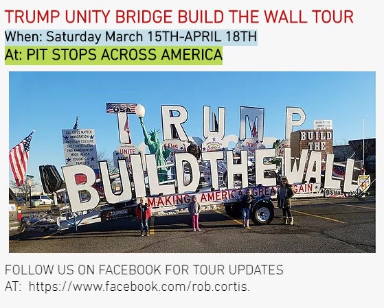 A float called the Trump Unity Bridge was seen moving through Arizona this week. The creator, Rob Cortis, is taking the float on tour to support the president and stress the importance of securing the southern border.