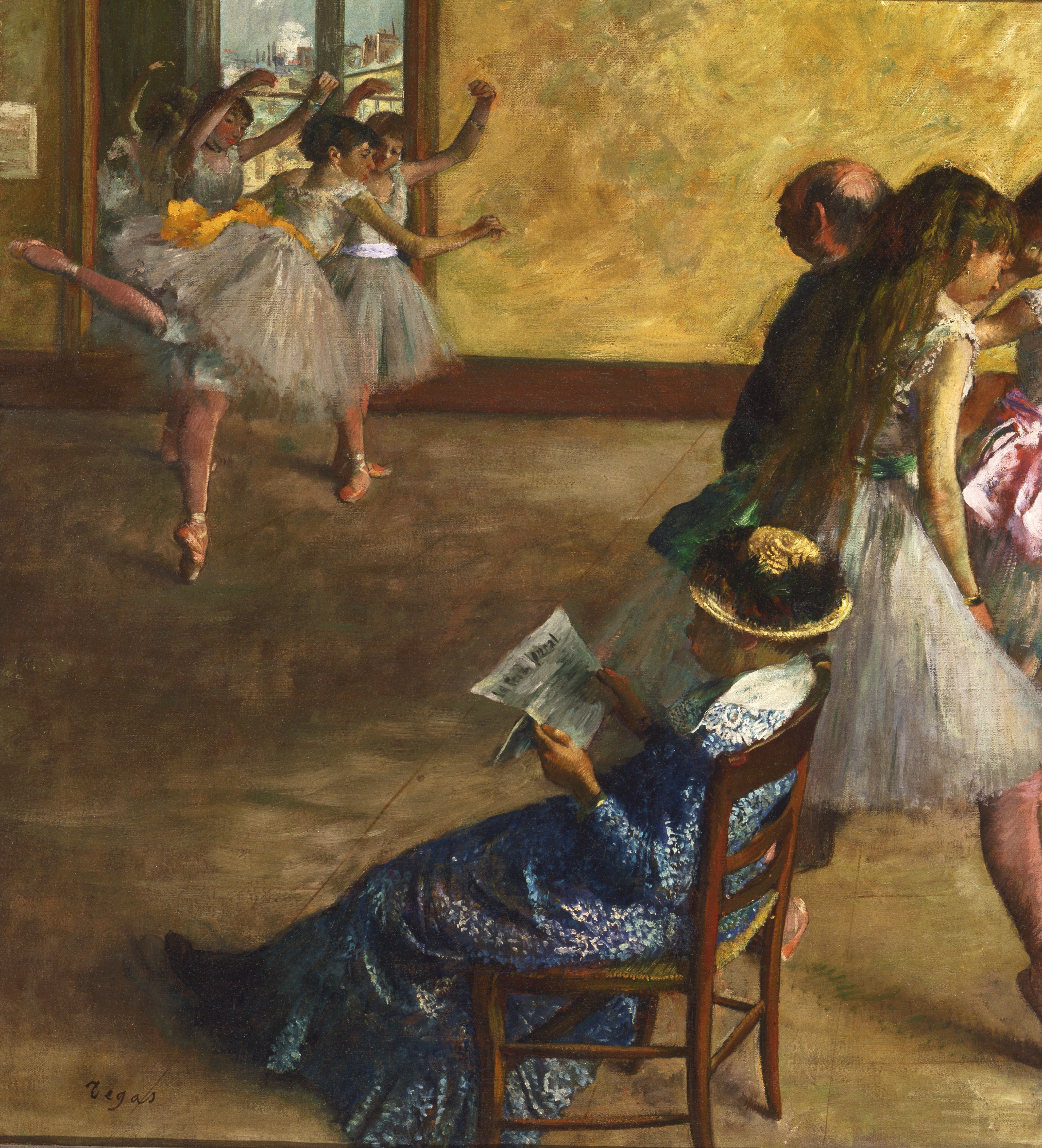 'The Ballet Class,' 1880-1881, by Hilaire-Germain-Edgar Degas. Oil on canvas. Purchased with the W. P. Wilstach Fund, 1937.