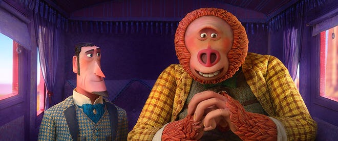 Hugh Jackman and Zach Galifianakis voice characters in "Missing Link."
