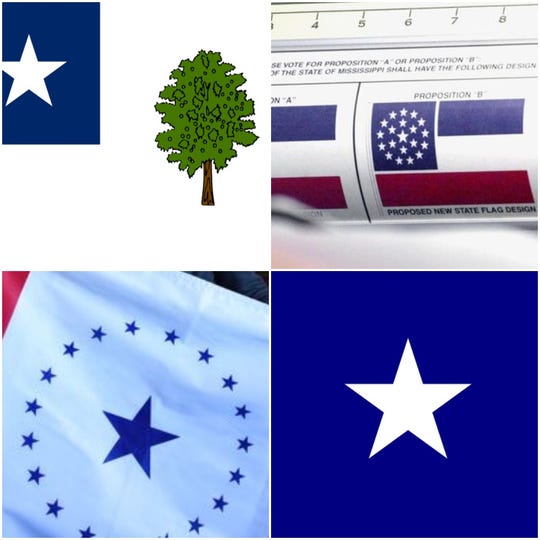 Some past alternatives to Mississippi's current state flag.