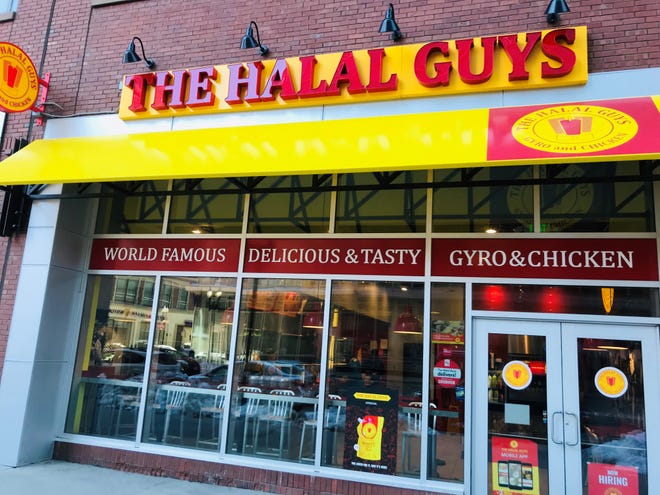 Halal Guys is a fast food-style restaurant where you order at the counter and many meals are served to go. This is a Boston location.