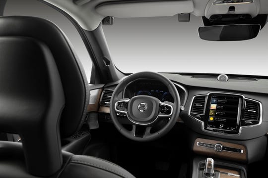 Volvo released this image to demonstrate what a vehicle interior with cameras to monitor the driver might look like.