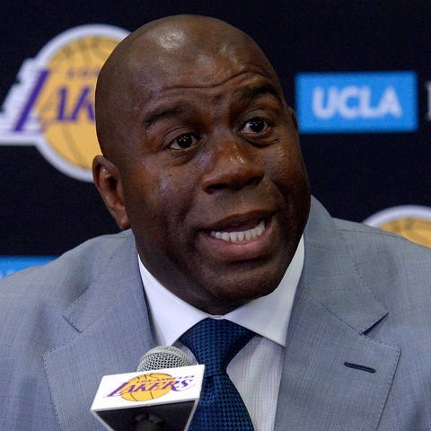 Magic Johnson has stepped down as Lakers...