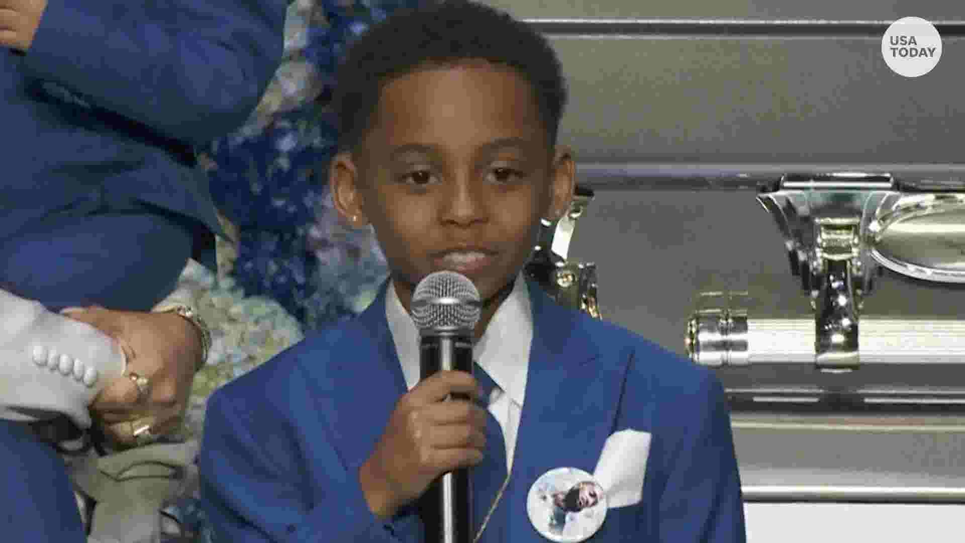 Son Of Lil Wayne And Lauren London Speaks At Nipsey Hussle Memorial