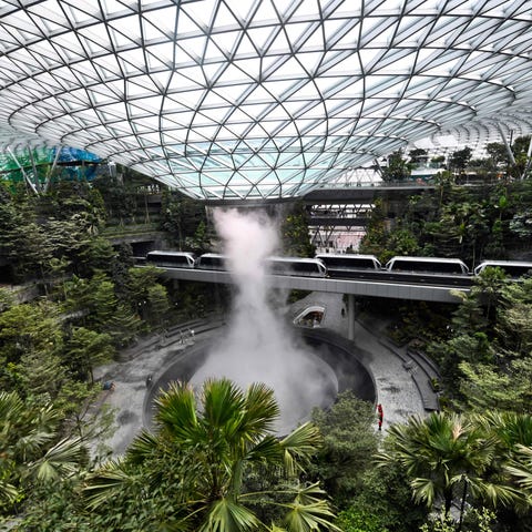 Newly built Changi Jewel complex at the Changi...