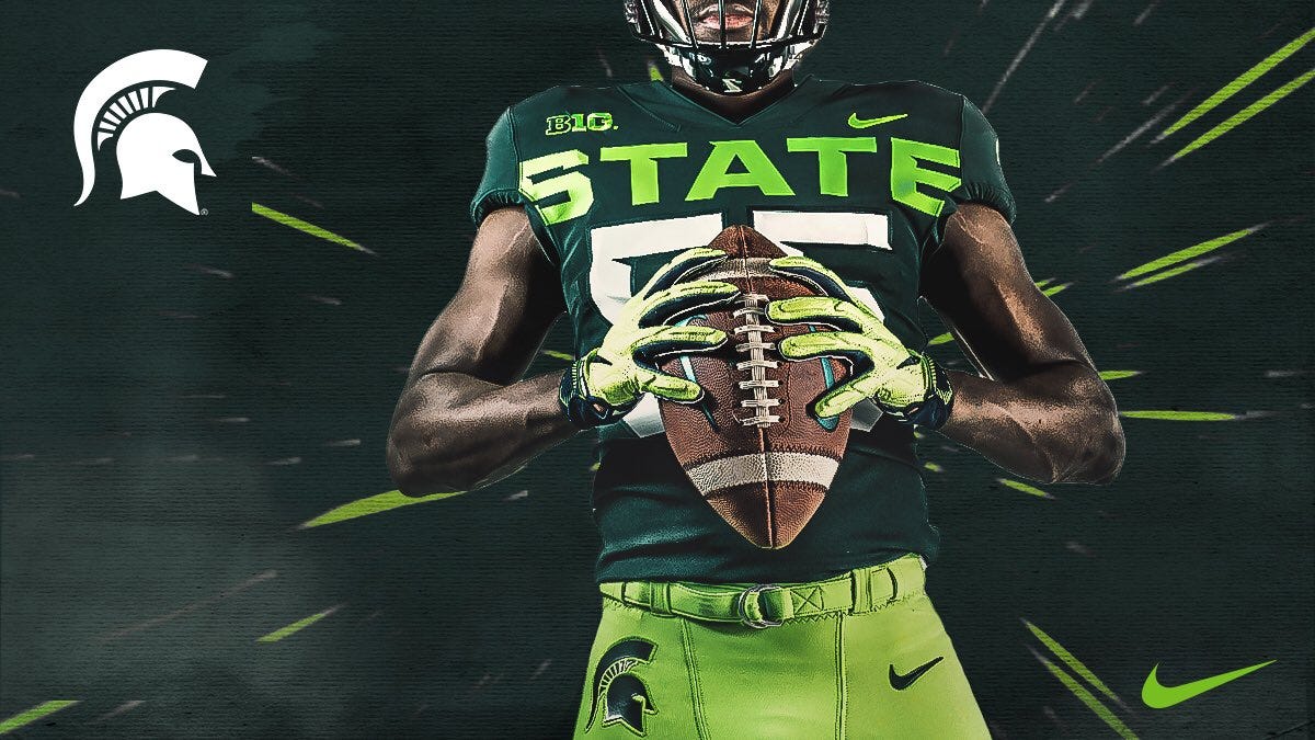 msu lime green jerseys