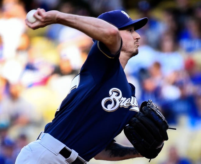 Zach Davies gave the Brewers another solid start as he allowed just one run on eight hits with no walks and six strikeouts during his seven-inning stint against the Dodgers on Saturday night at Dodger Stadium.