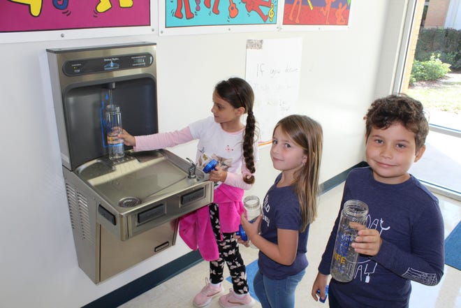 Students and faculty at Blue Zones Project-approved schools in Lee and Collier counties are able to bring reusable bottles and refill them at the hydration stations throughout their day. This has resulted in students drinking more water during the day, as well as a significant reduction in plastic bottle waste.