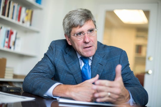 Stephen Moore of The Heritage Foundation on August 31, 2016, in Washington, D.C.