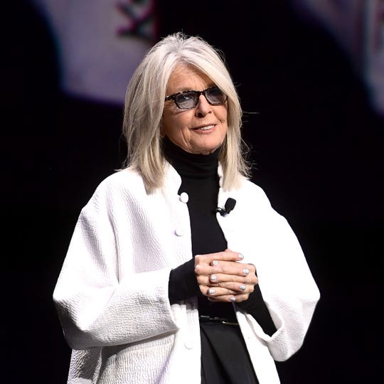 Diane Keaton's big pants make splash in Wilmington and beyond