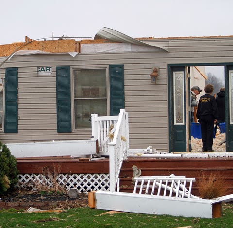 People search for personal items after severe...