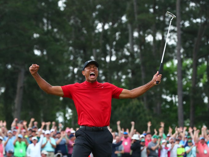 Tiger Woods’ amazing Masters celebration from every angle