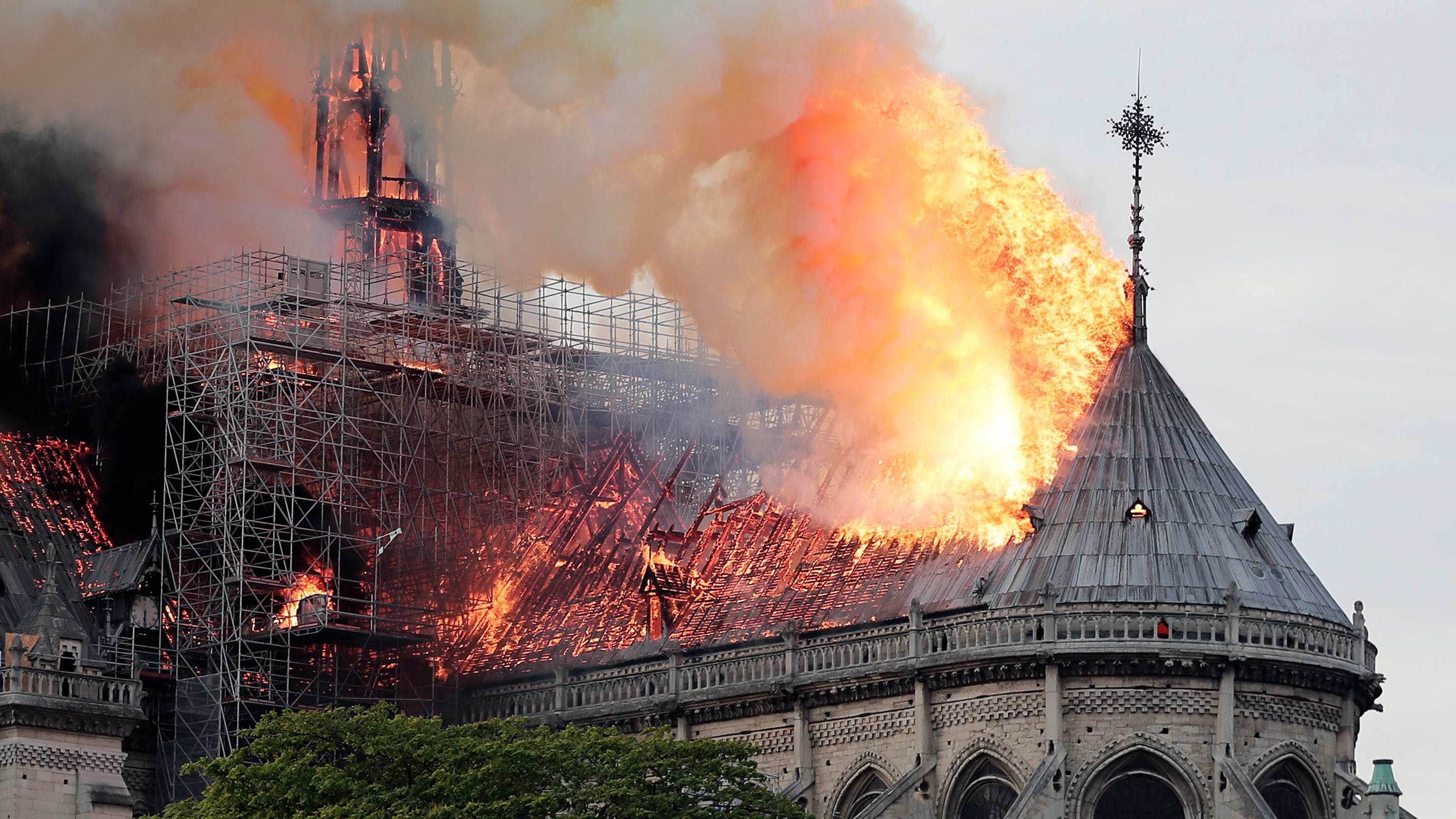 Image result for notre dame fire images