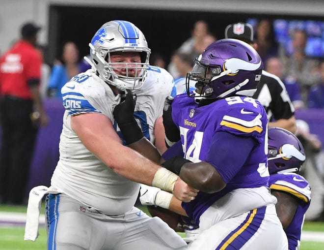 Lions offensive lineman Graham Glasgow is entering his fourth season in Detroit.
