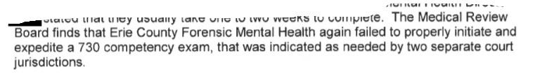 Snip from Commission of Correction Medical Review Board on India Cummings