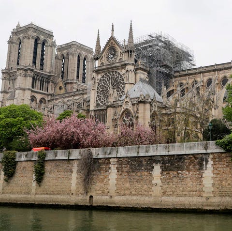 Notre Dame Cathedral is seen on April 16, 2019.