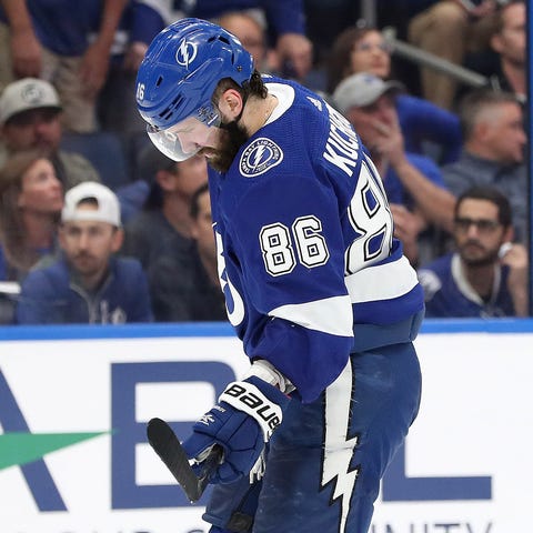April 13: Lightning right wing Nikita Kucherov...