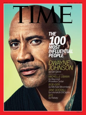 EMBARGOED for 4/17/2019 TIME 100 most influential people cover, Dwayne Johnson