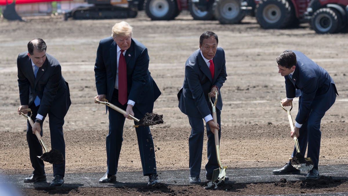 Two years after Trump put a shovel in the ground, Wisconsin is still waiting on Foxconn to come through