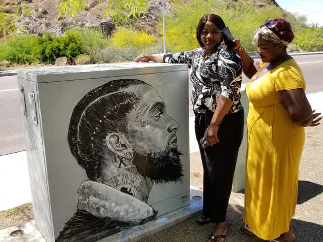 Tempe Artist Honors Slain Rapper Nipsey Hussle With Street Art