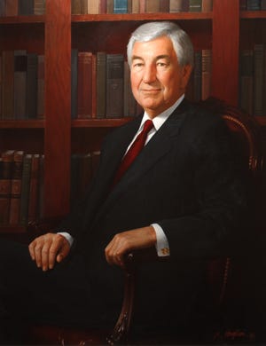 Joseph Boyd is depicted in this painting that was displayed in the Harris Corp. board of directors’ conference room.