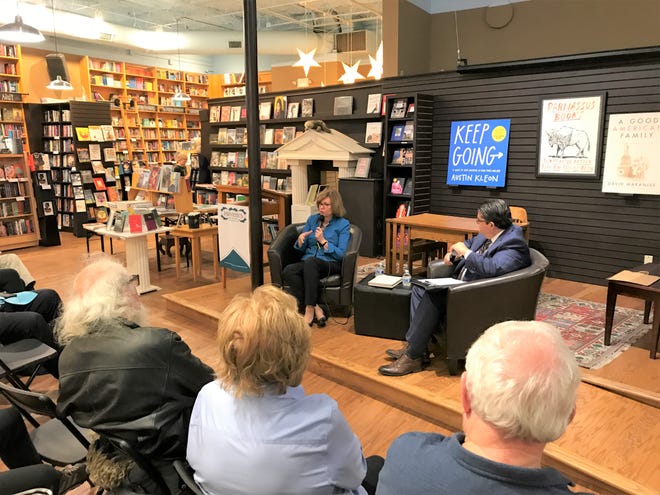 Author Susan Page discusses her biography of Barbara Bush, "Matriarch," at Parnassus Books in Nashville on Thursday.