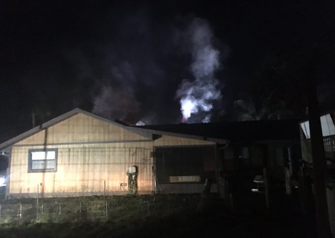 An attic fire broke out Saturday morning in the 3600 block of Canaveral Groves Boulevard, west of Grissom Parkway.