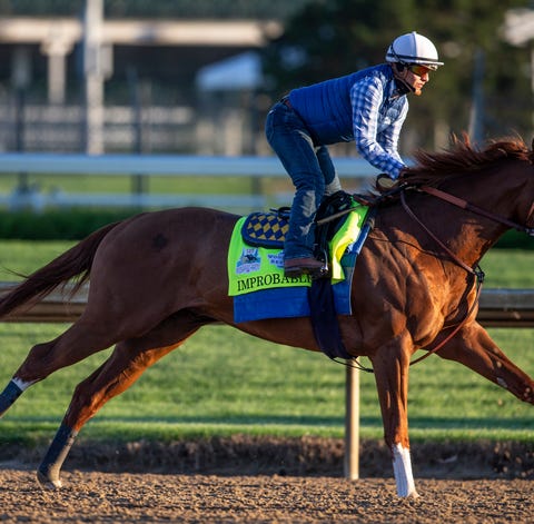 Kentucky Derby hopeful Improbable trains at...